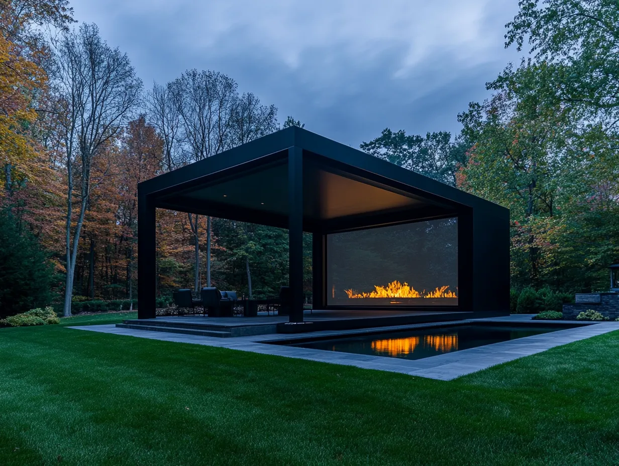 Loftowy Pawilon Lounge "Industrialny Azyl nad Wodą" - Luksus i Ogień