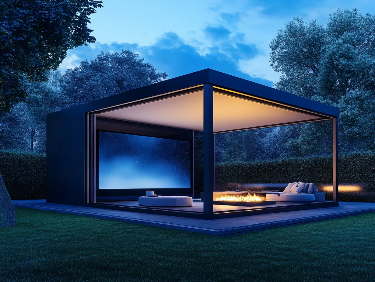 Loftowy Pawilon Lounge "Minimal Crystal Cube" - Przeszklony Komfort