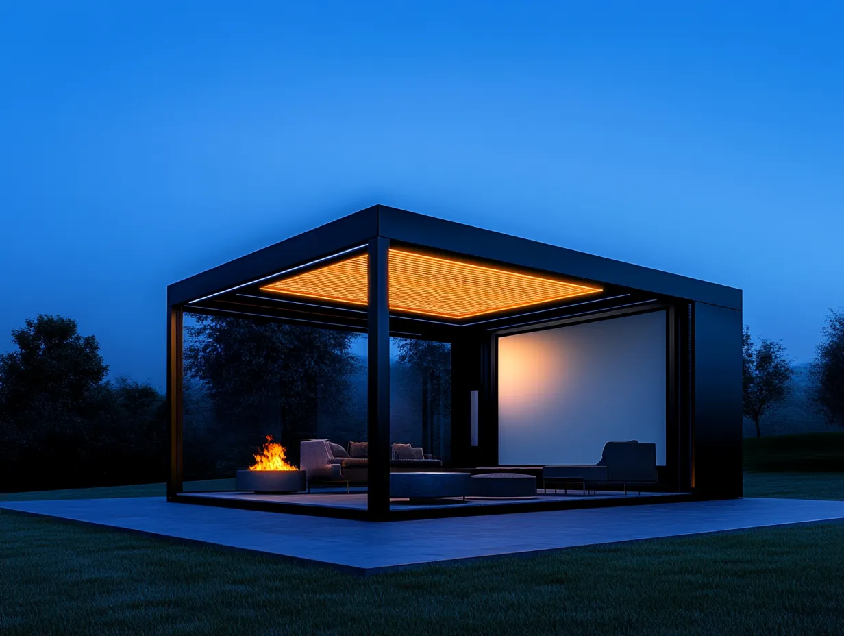 Loftowy Pawilon Cinema "Black Box" - Strefa Rozrywki i Ognia