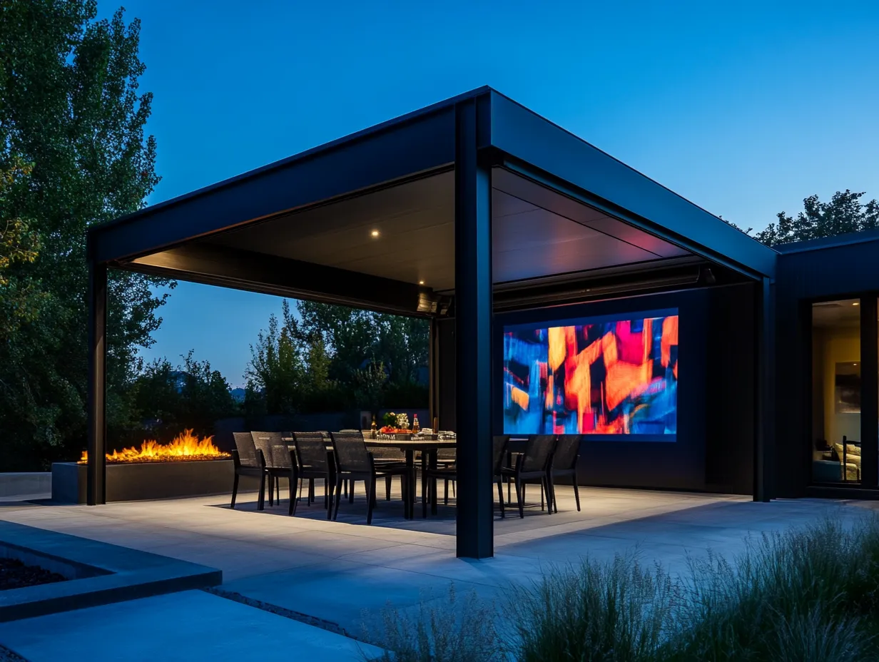 Loftowy Pawilon Lounge "Multimedia Dining Cube" - Styl i Rozrywka