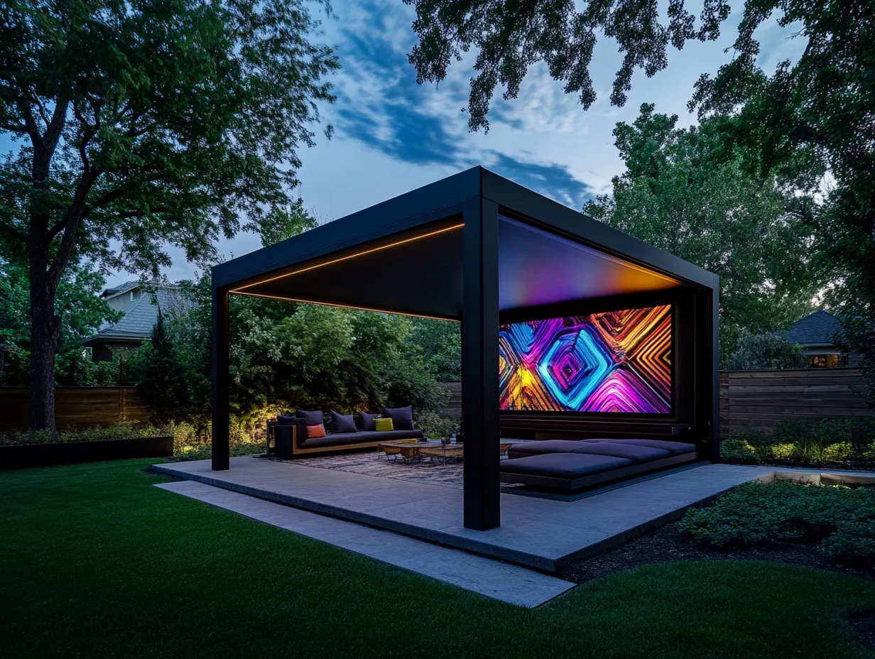 Loftowy Pawilon Lounge "Multimedia Evening Oasis" - Luksus i Klimat