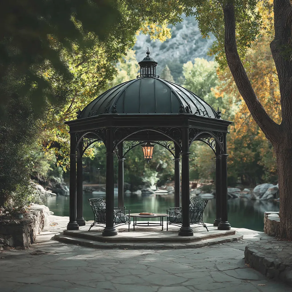 Pawilon Wieczorny "Stalowa Przystań nad Cichą Wodą" - Klasyka i Spokój