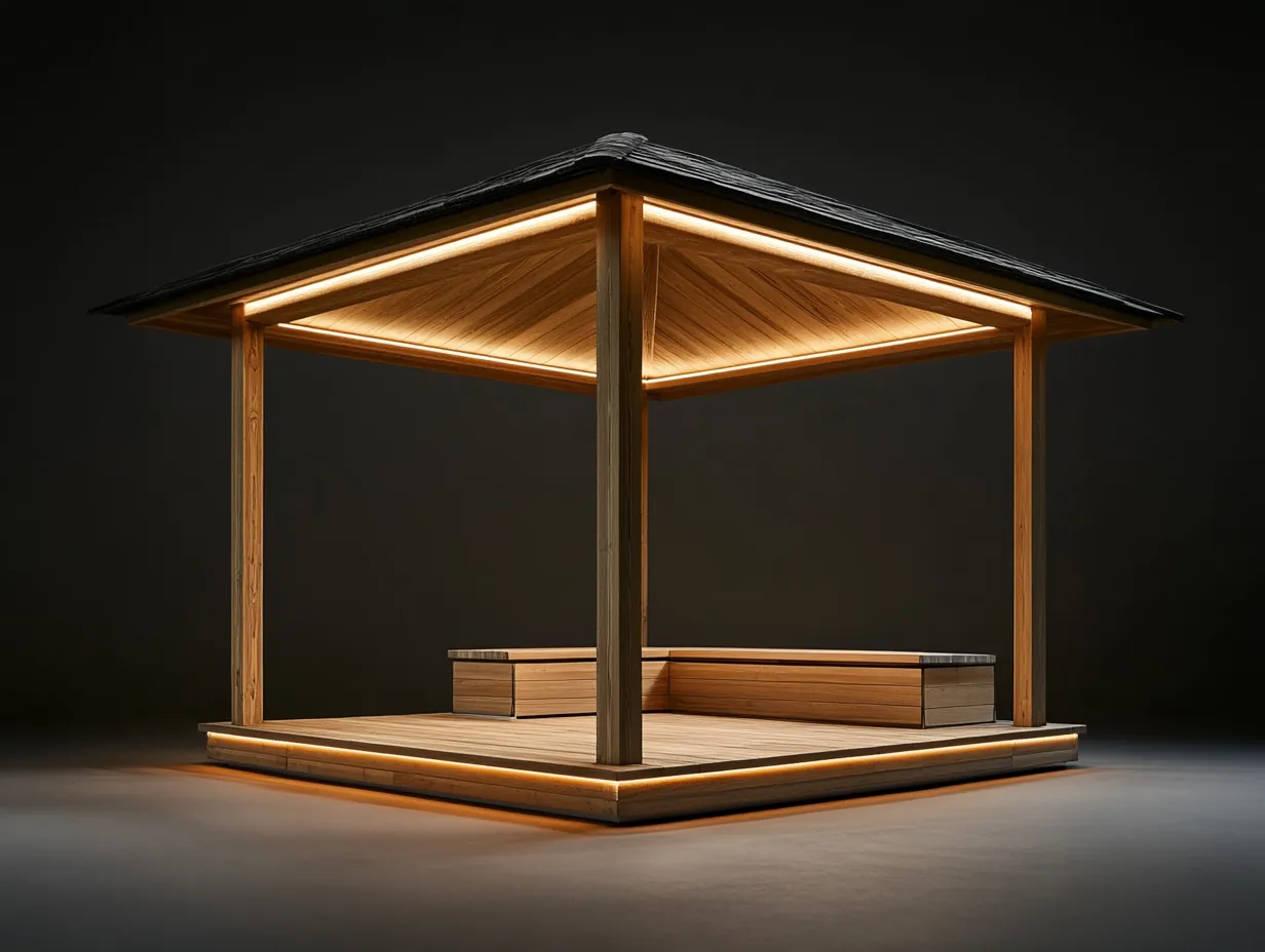 Drewniana Altana "Świetlisty Azyl" - Nowoczesne Rzemiosło