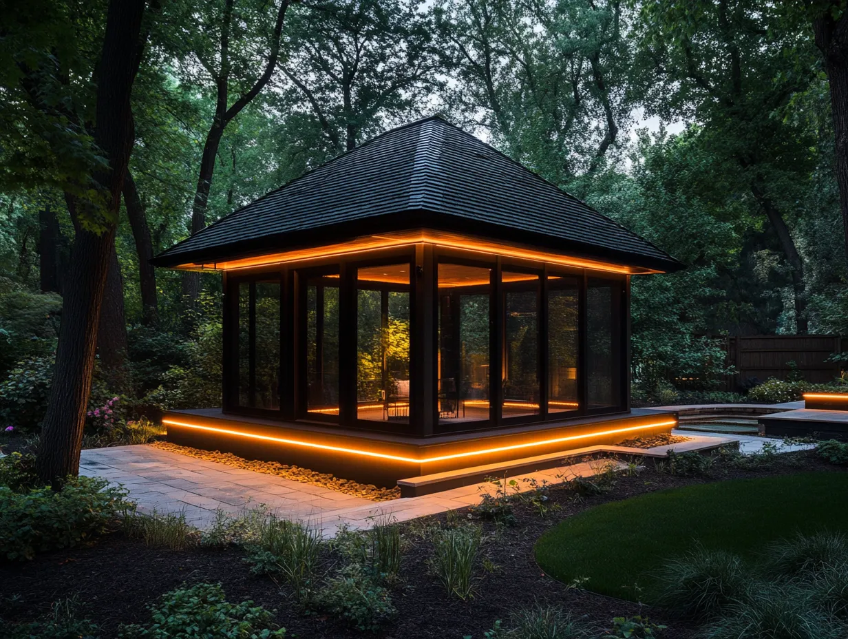 Loftowy Pawilon Lounge "Anthracite Frame" - Styl i Prywatność