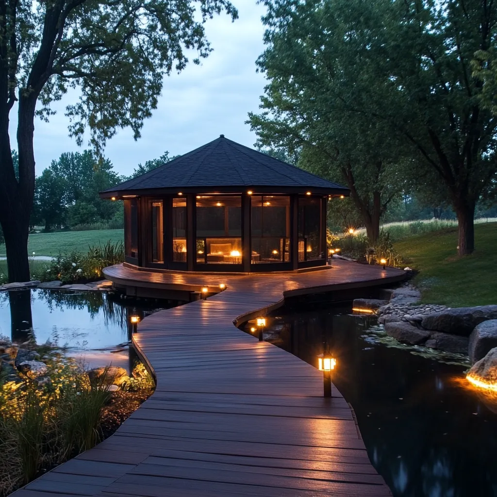 Pawilon Wieczorny "Leśna Rotunda Nocy" - Sztuka i Światło