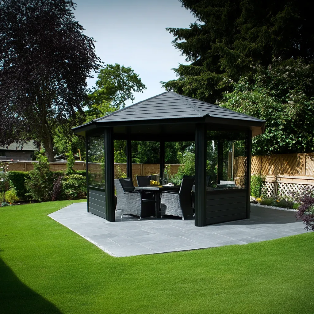 Loftowy Pawilon Jadalniany "Hexagonal Dining Cube" - Styl i Geometria