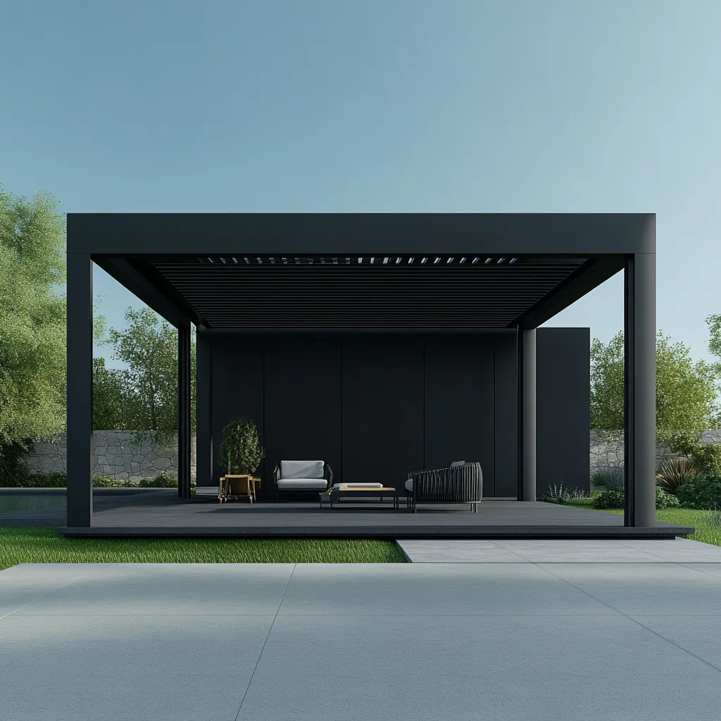 Loftowy Pawilon Lounge "Multimedia Sunset Oasis" - Styl i Technologia