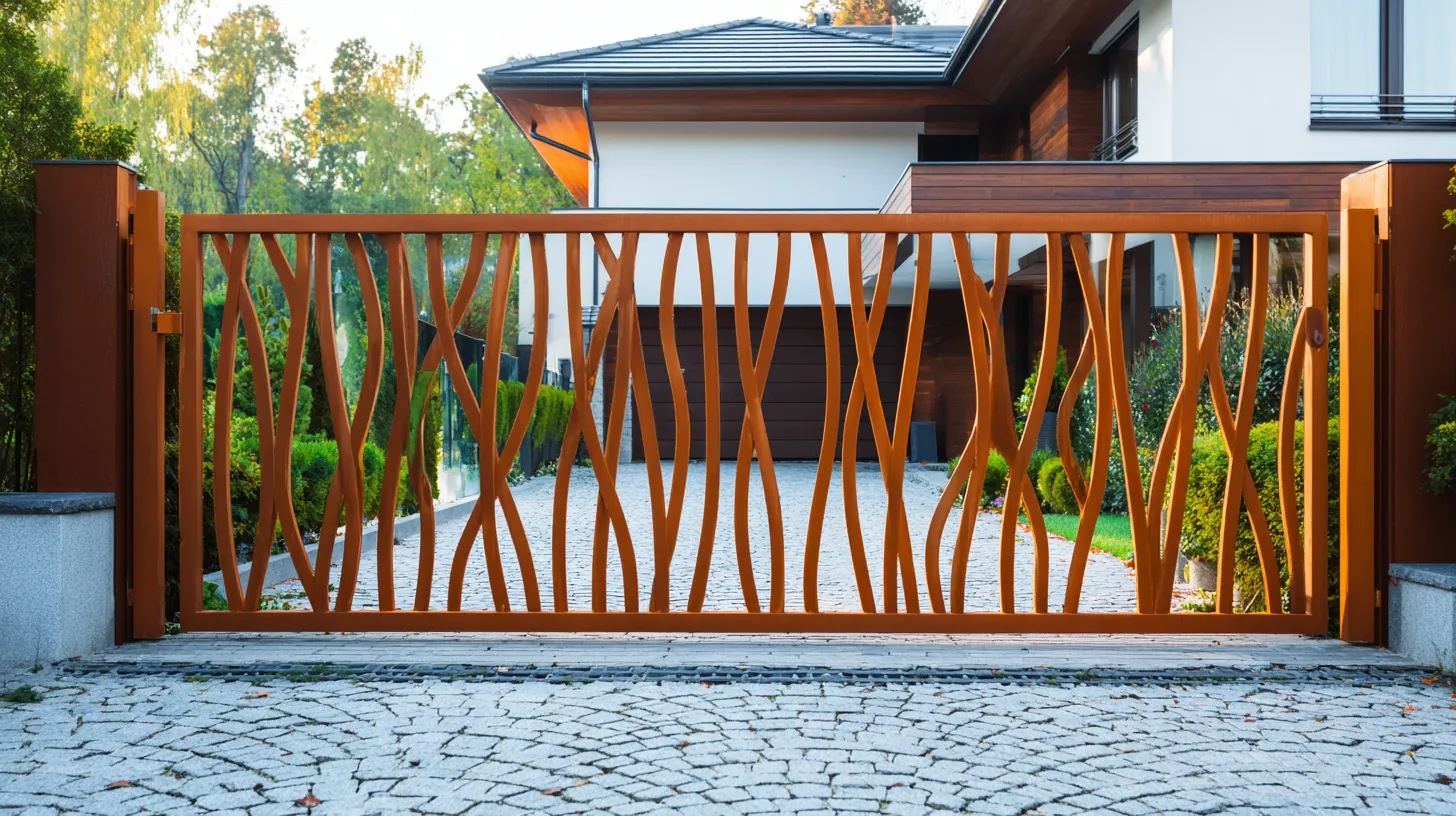 Artystyczna Brama Corten "Płynna Organika" – Design i Natura