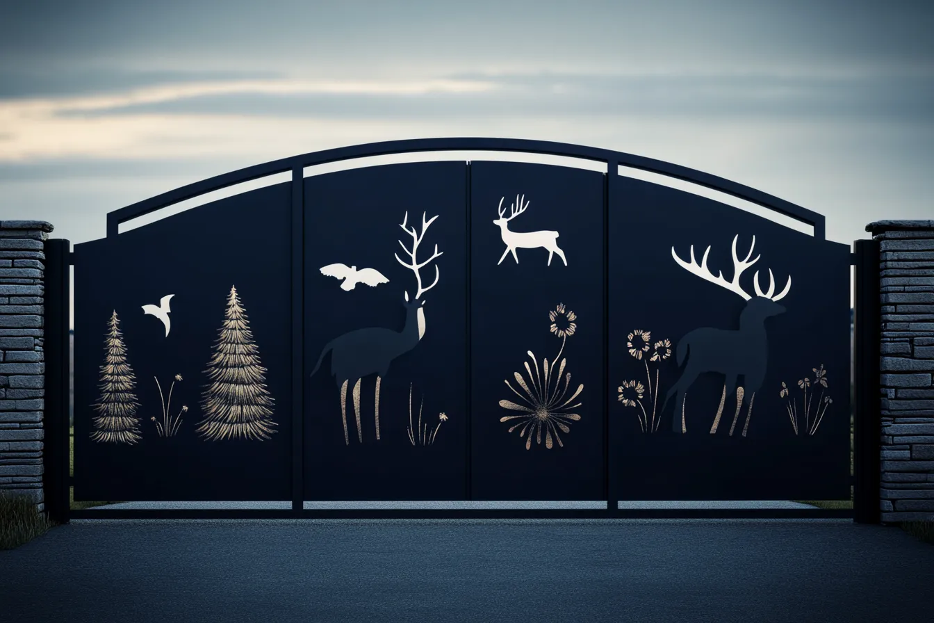 Artystyczna Brama "Górski Nokturn" – Elegancja Natury