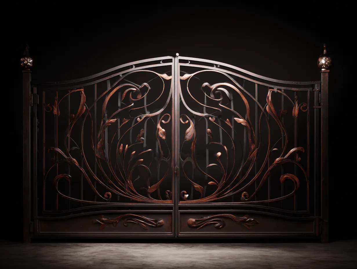 Artystyczna Brama secesyjna "Złoty Irys" – Elegancja Art Nouveau