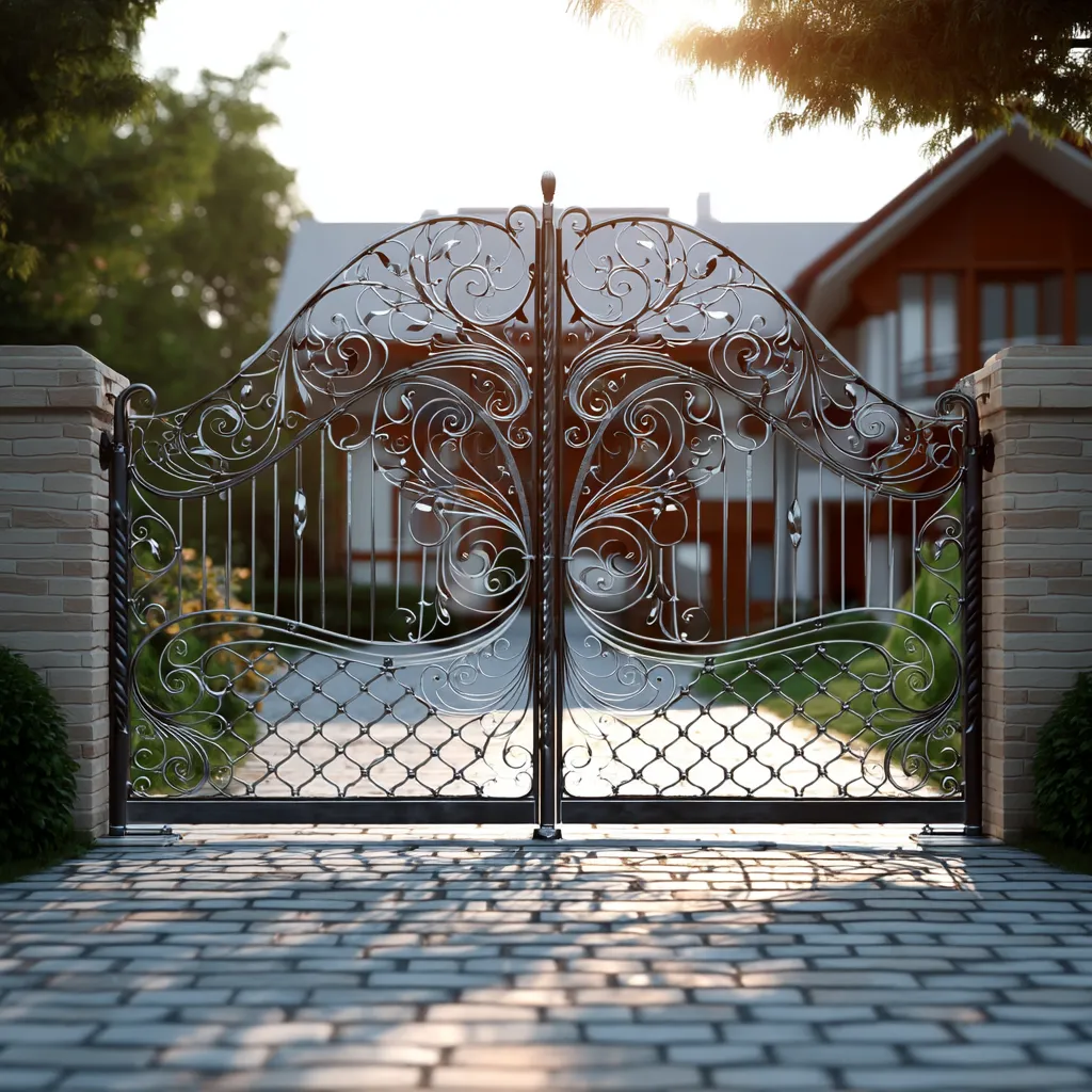 Artystyczna Brama Srebrzysta "Srebrny Motyl" – Mistrzostwo Formy i Blasku