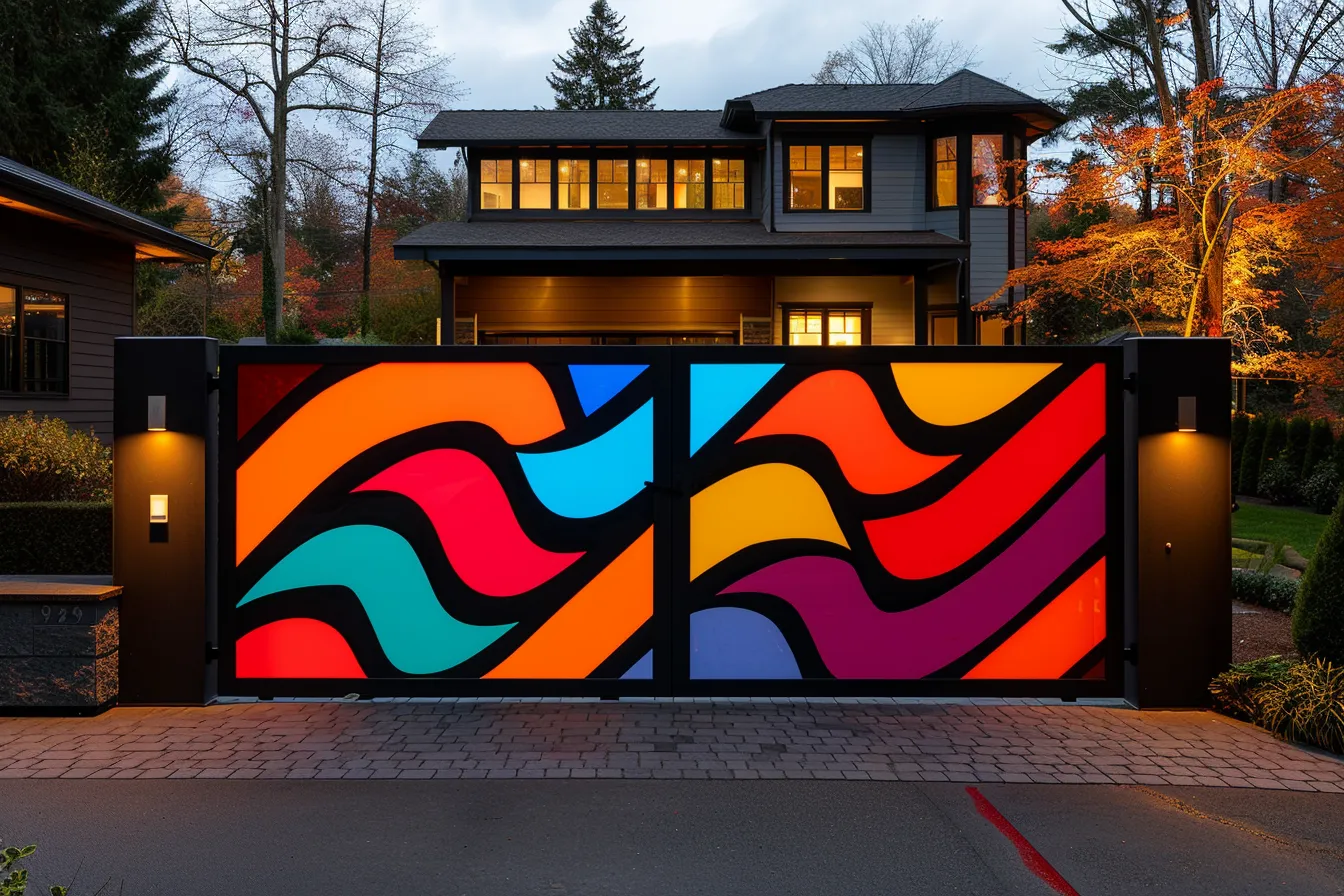Brama Artystyczna "Fala Koloru" – Pop Art w Ogrodzie