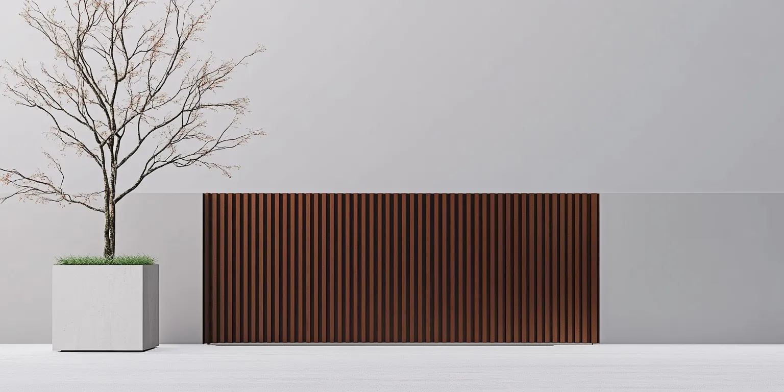 Brama "Corten Minimal" - Pionowy Rytm Stali