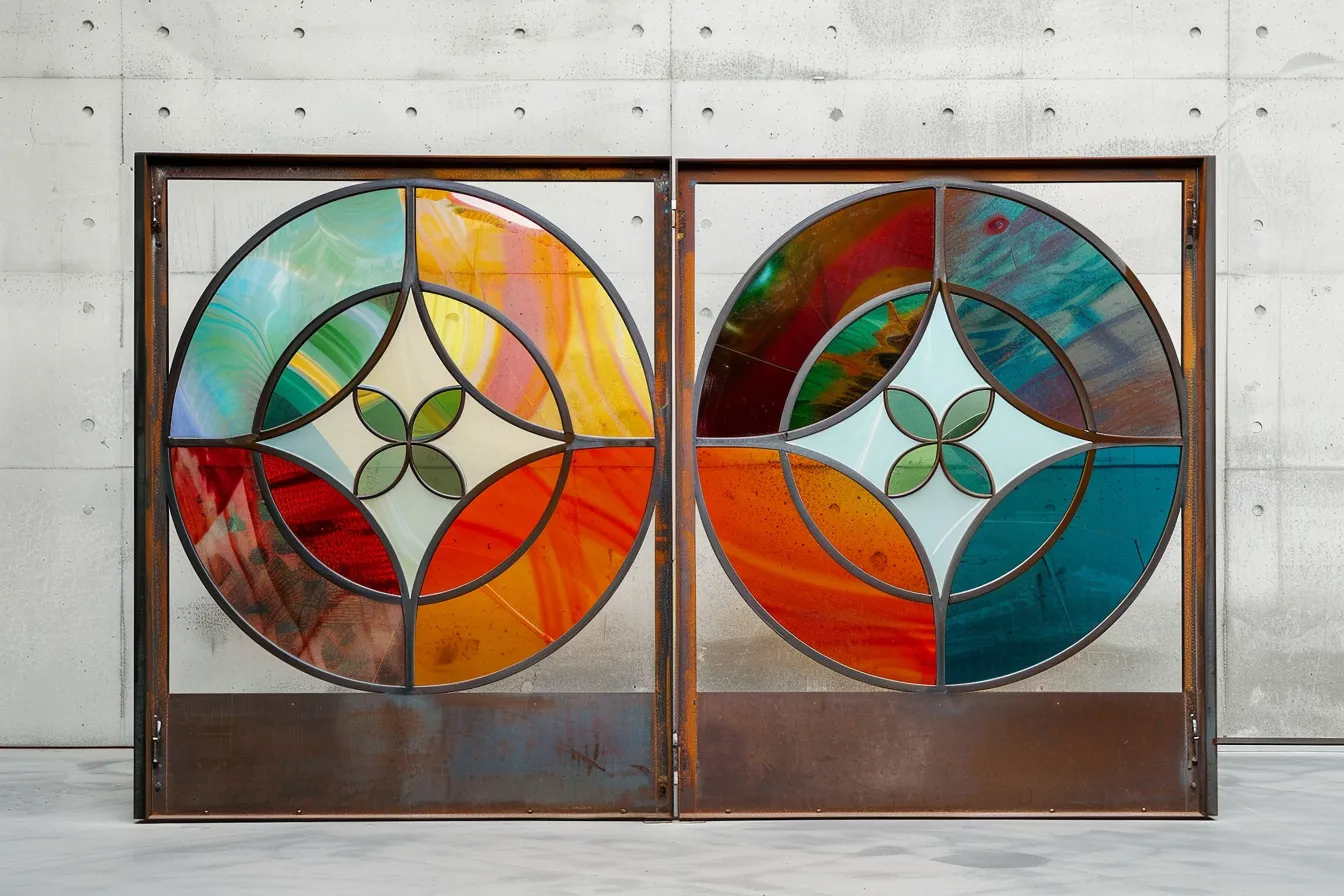 Brama "Cosmic Flower" - Nowoczesna Ekspresja Koloru