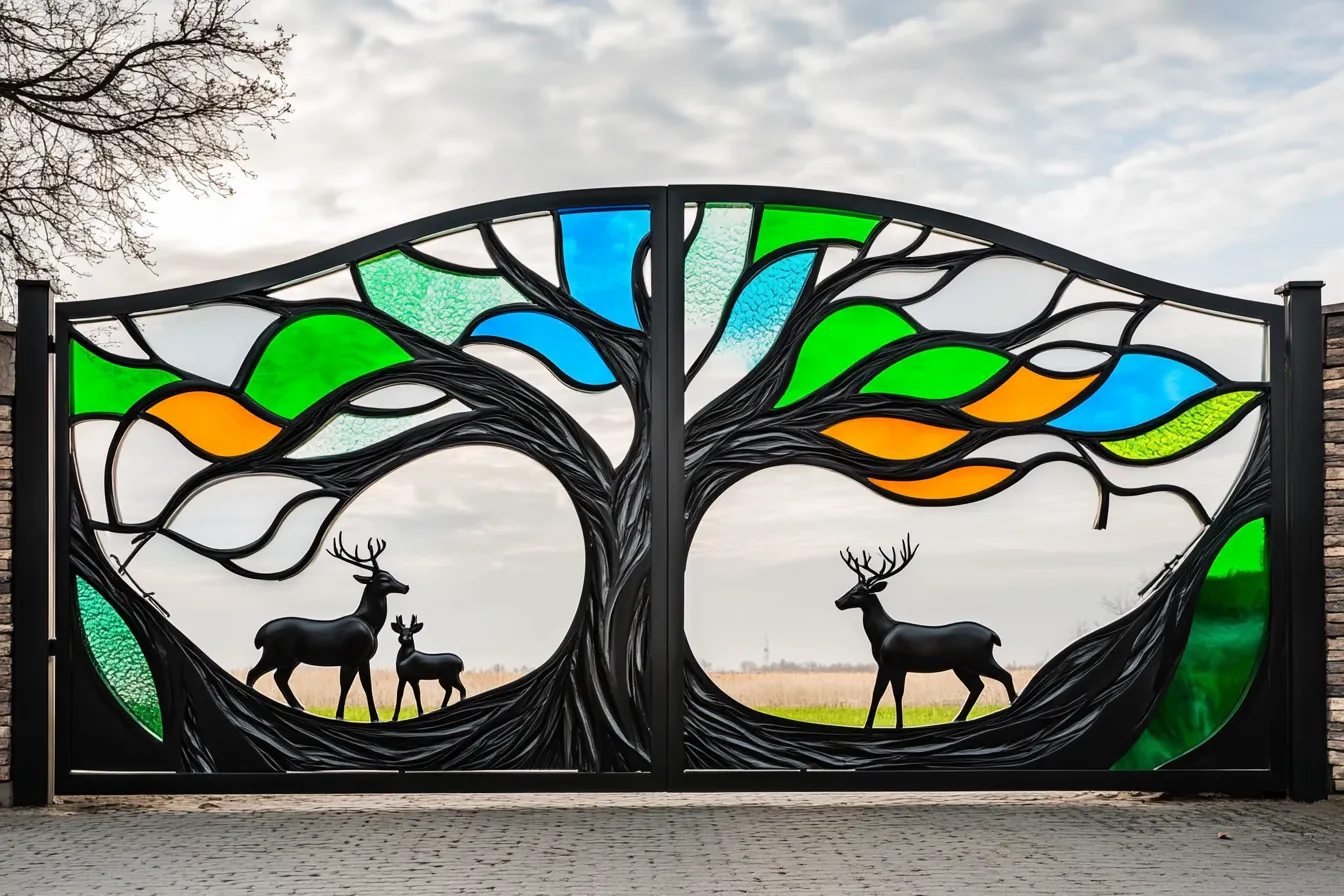 Brama "Drzewo Życia" - Witraż i Symbolika Natury