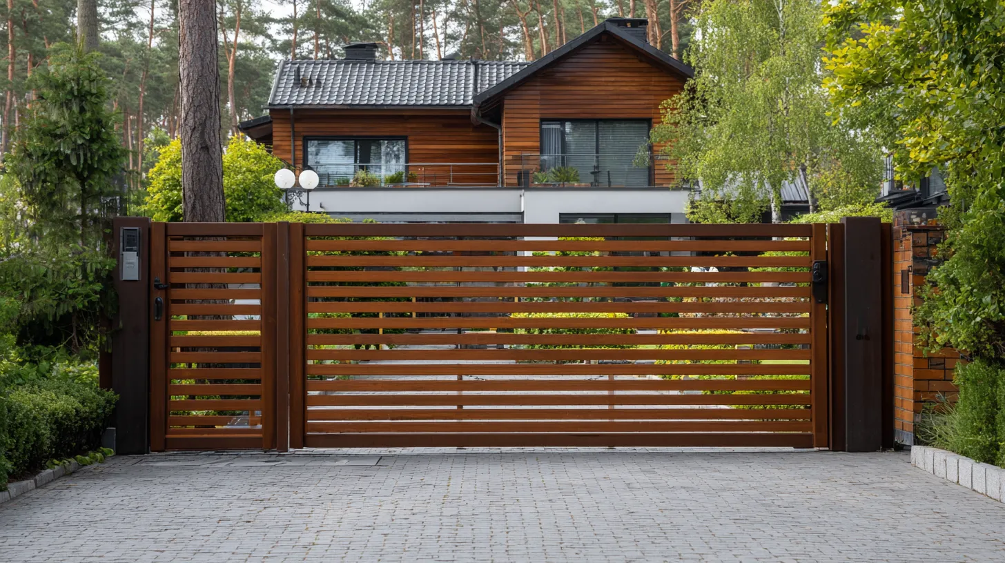 Brama "Forest Ridge" - Harmonia Drewna i Stali