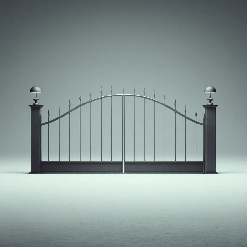 Brama Gotycka z Grotami - Klasyczna Elegancja Kucia