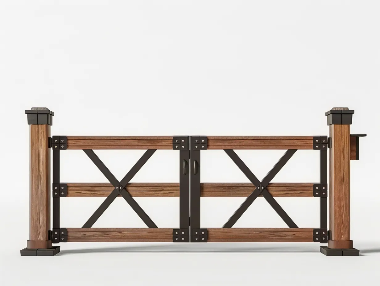 Brama Industrialna "X-Brace" - Styl Farmhouse & Industrial