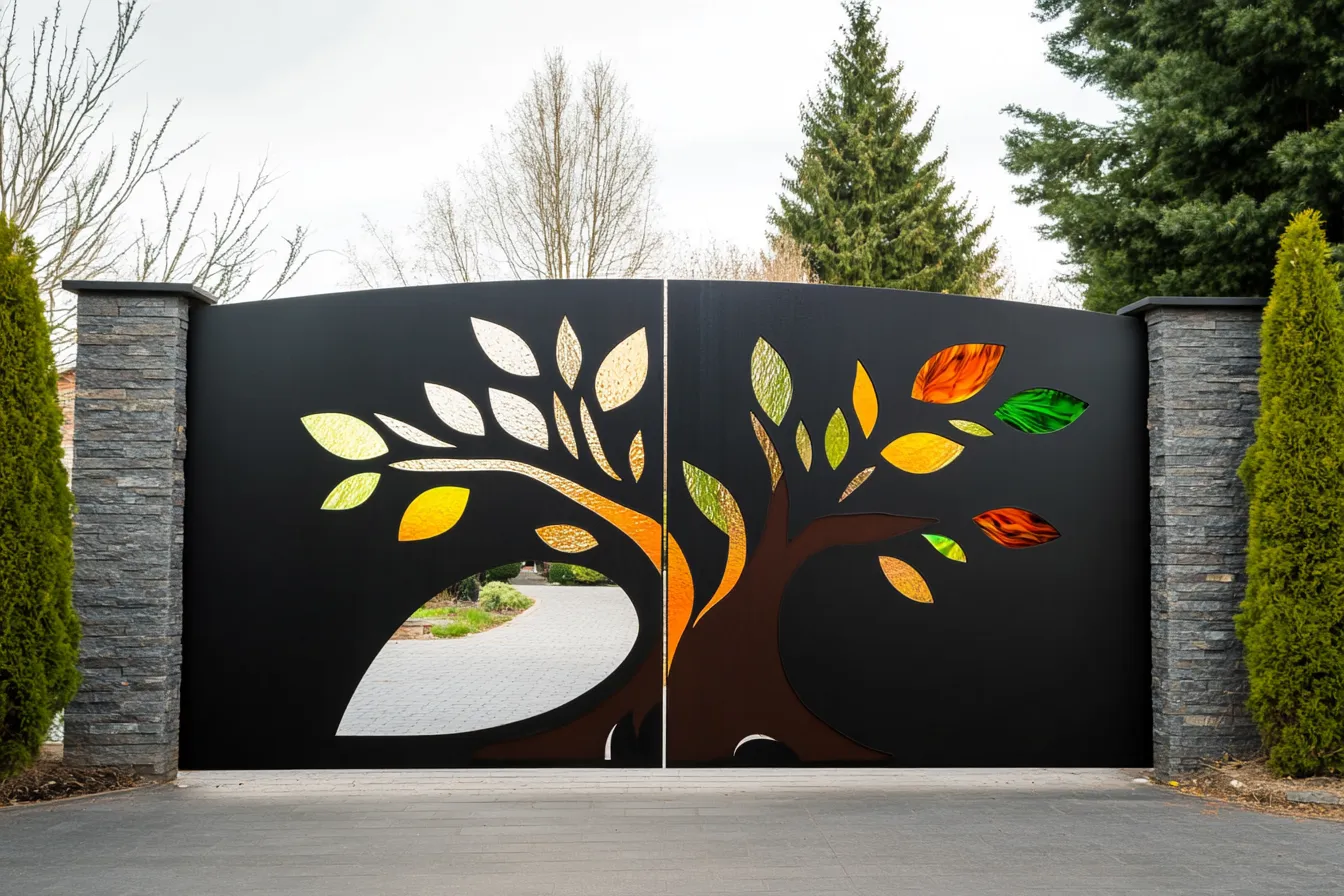 Brama "Jesienne Konary" - Pełne Wypełnienie i Blask Szkła