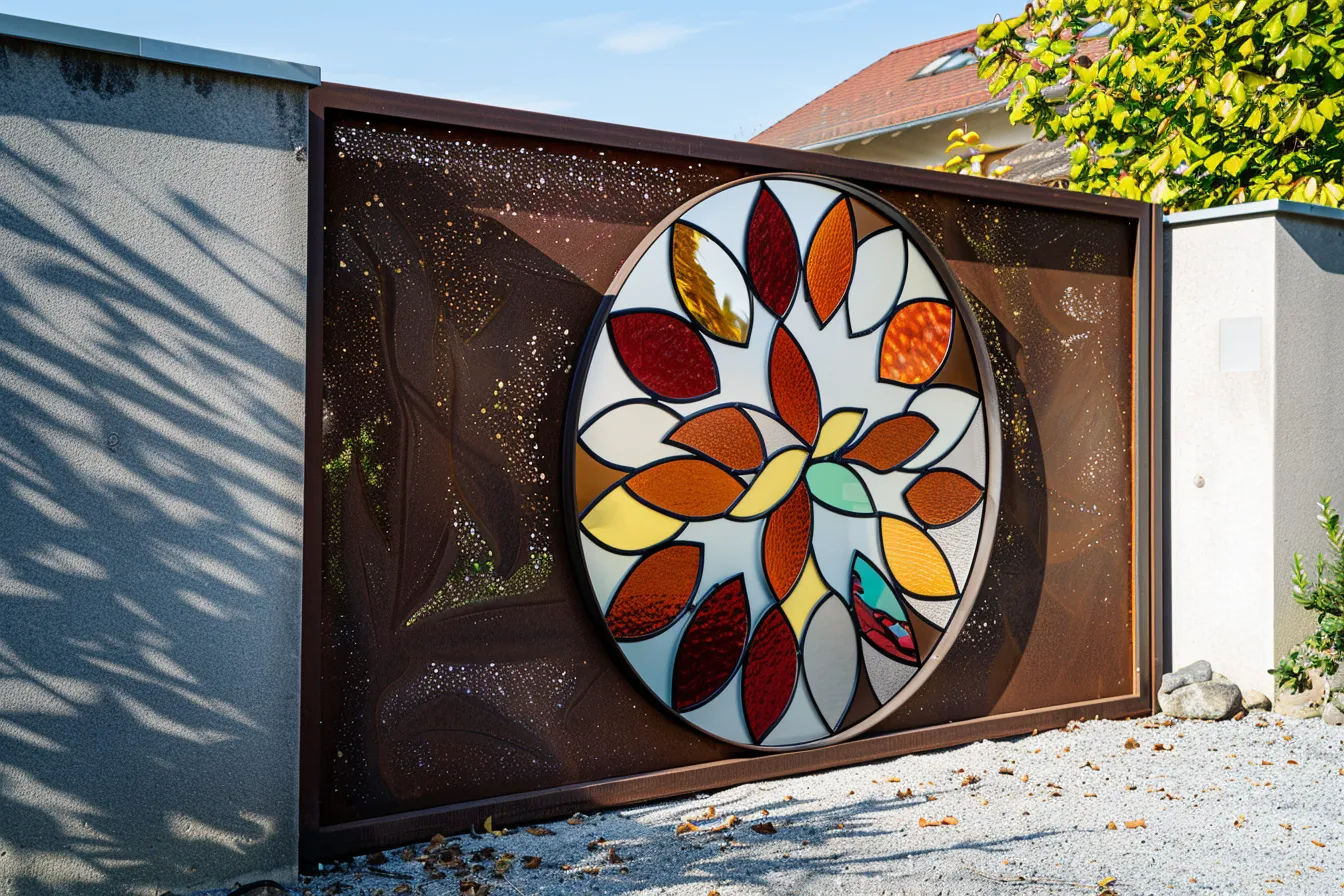 Brama "Misty Mosaic" - Abstrakcja w Rdzy