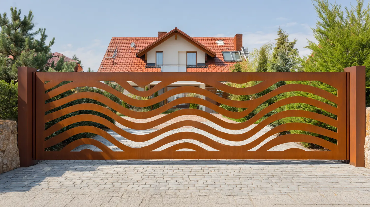Brama "Oceanic Waves" - Corten w Ruchu