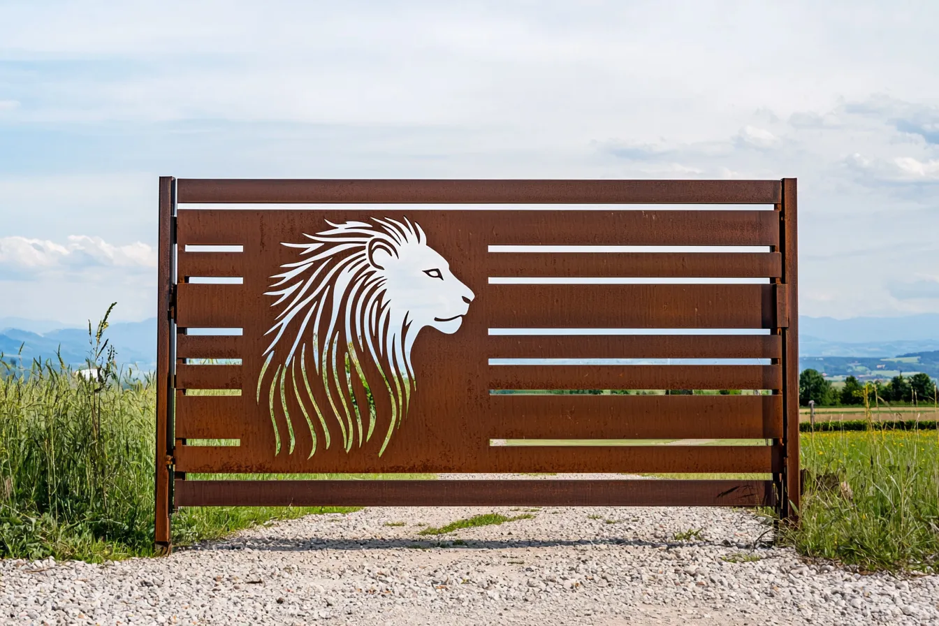 Brama Panelowa "Majestat Cortenu" – Król Lew
