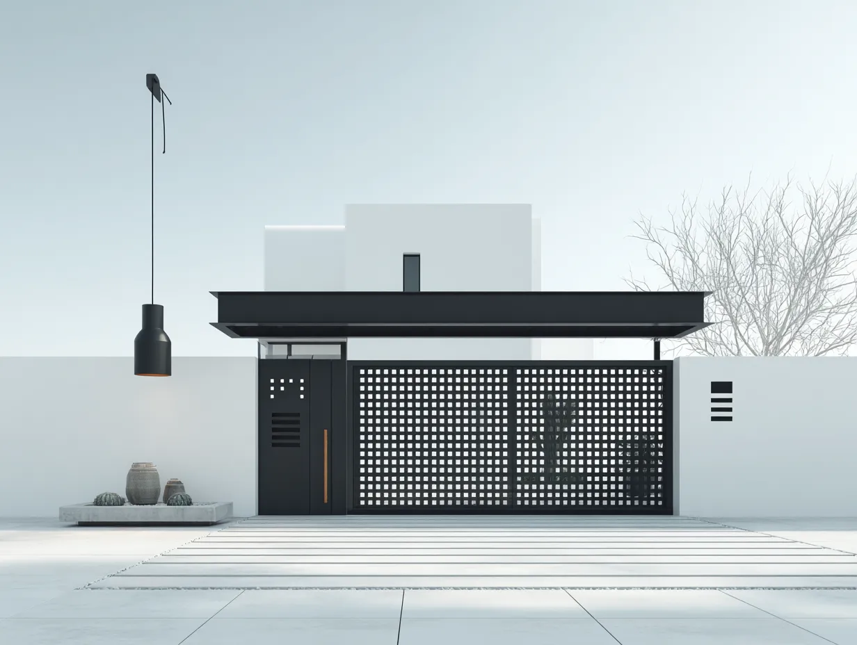 Brama "Pełna Nowoczesność" – Corten i Czerń