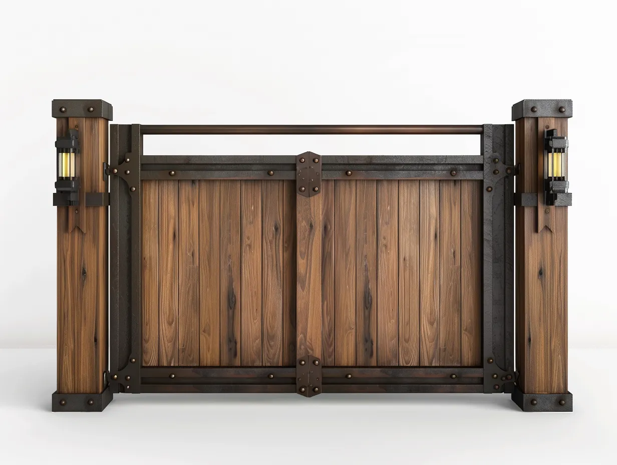 Brama "Warsztatowa" z Lampami - Styl Vintage / Loft