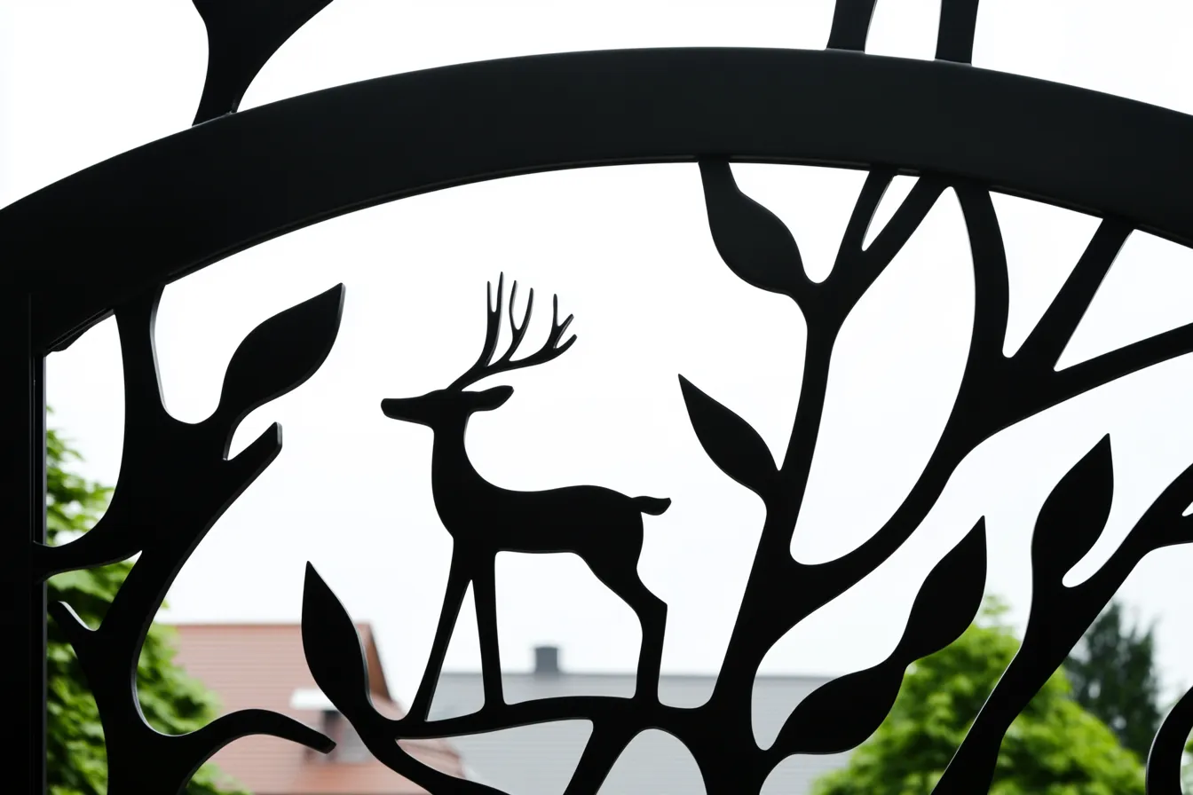 Detal Bramy Artystycznej "Leśne Okno" – Rzemiosło w Zbliżeniu