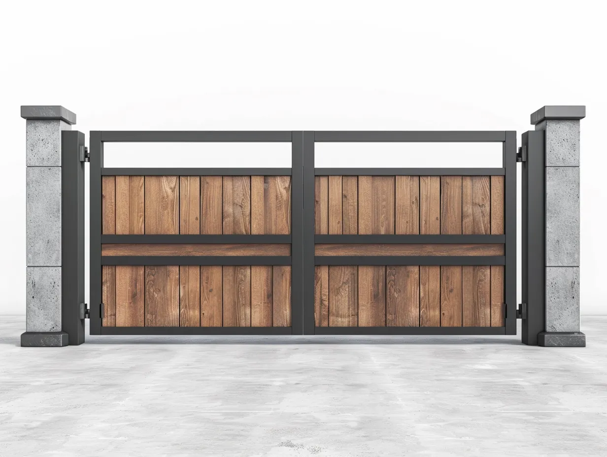 Elegancka Brama Płytowa z Prześwitem - Nowoczesny Klasyk