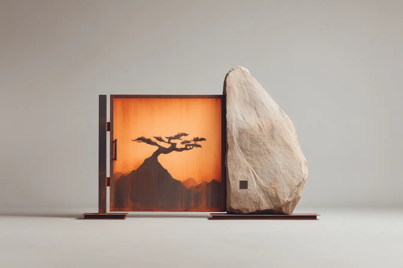 Furtka Ogrodowa "Bonsai Zen" – Kamień i Cień