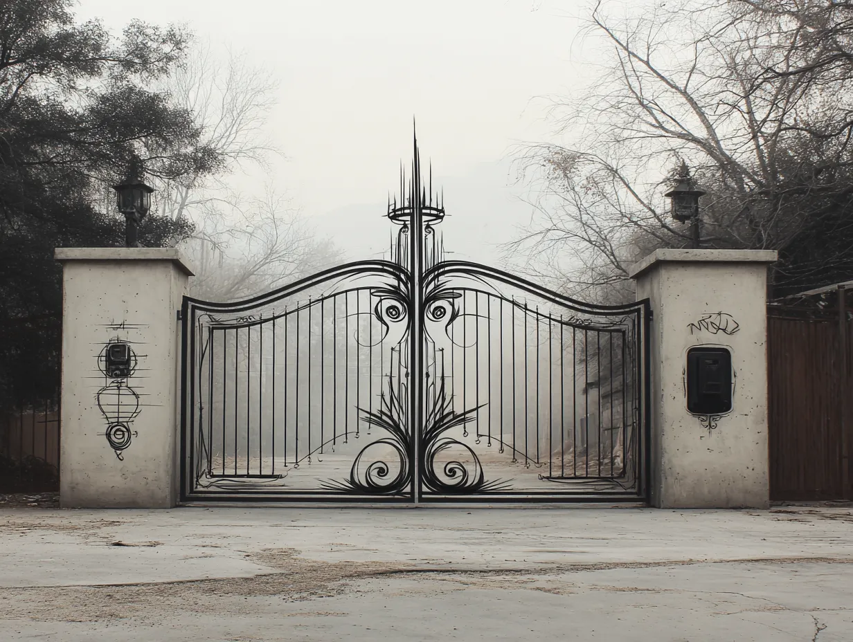 Gotycka Brama Rezydencjonalna "Cierń i Iglica" – Mrok i Elegancja