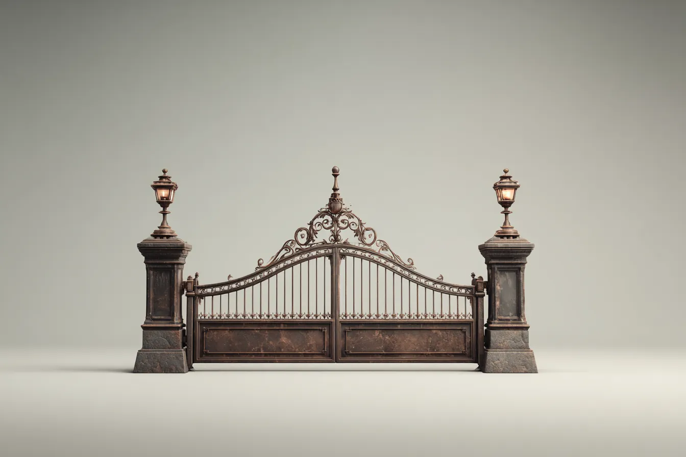 Klasyczna Brama Kuta "Rezydencja Barokowa" – Antyczny Brąz