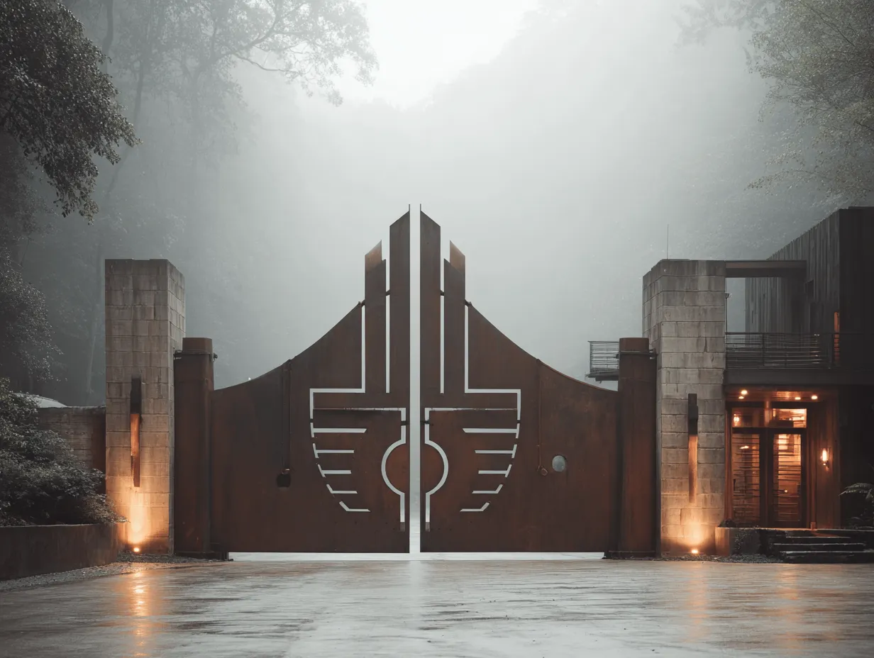 Monumentalna Brama Corten "Strażnik Lasu" – Architektura i Symbolizm