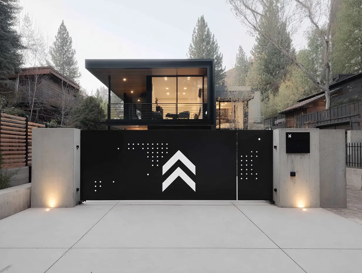 Nowoczesna Brama Artystyczna "Minimalistyczny Grot" – Design i Symbolika