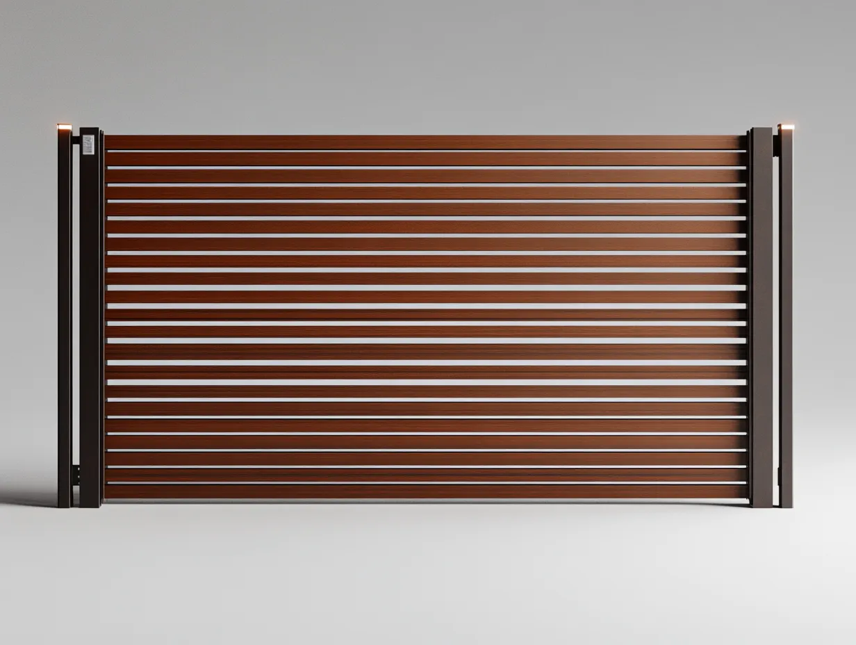 Nowoczesna Brama "Bronze Horizon" – Elegancja w Poziomie