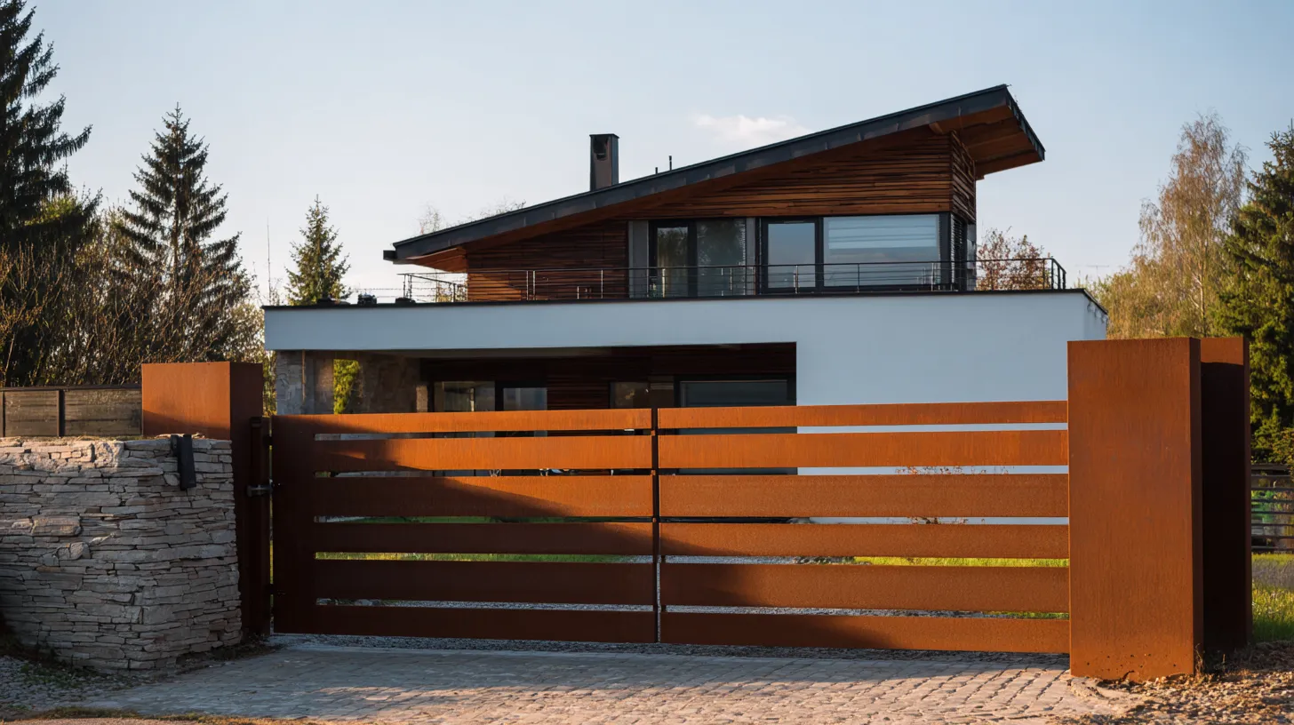 Nowoczesna Brama Corten "Horyzont Modułowy" – Industrialny Szyk