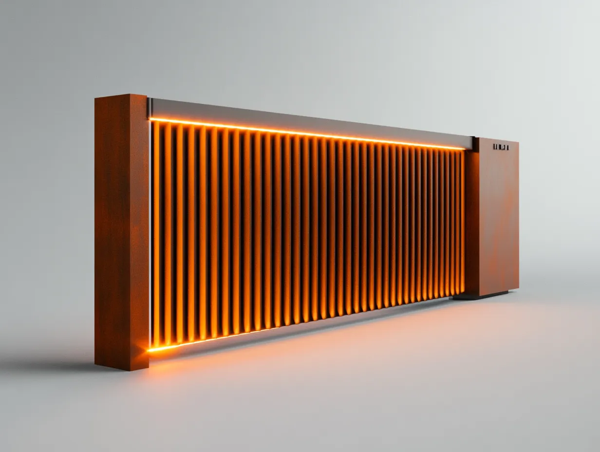 Nowoczesna Brama Corten "Świetlista Kurtyna" – Industrialny Luksus