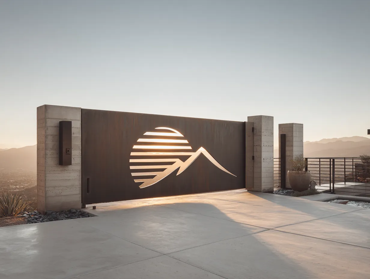 Nowoczesna Brama Corten "Wschód nad Szczytem" – Symbolika i Natura