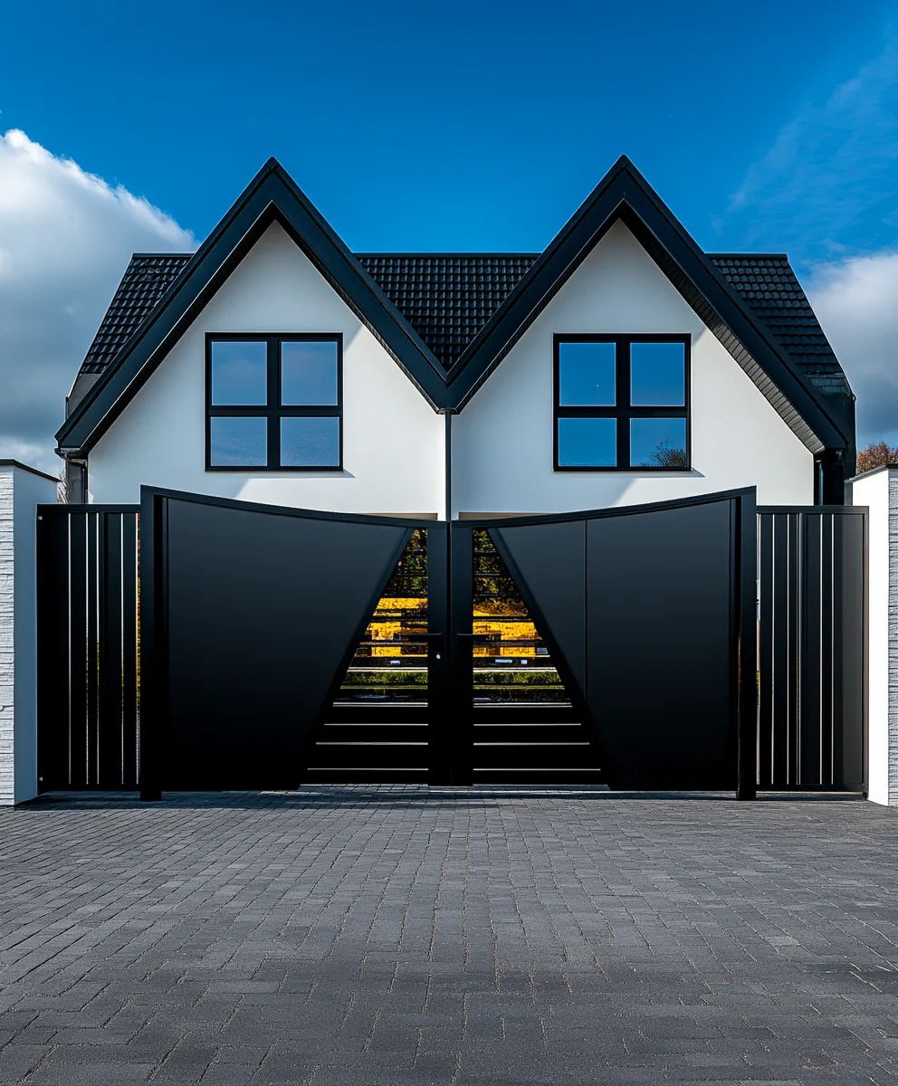 Nowoczesna Brama "Geometria Cienia" – Design Futurystyczny