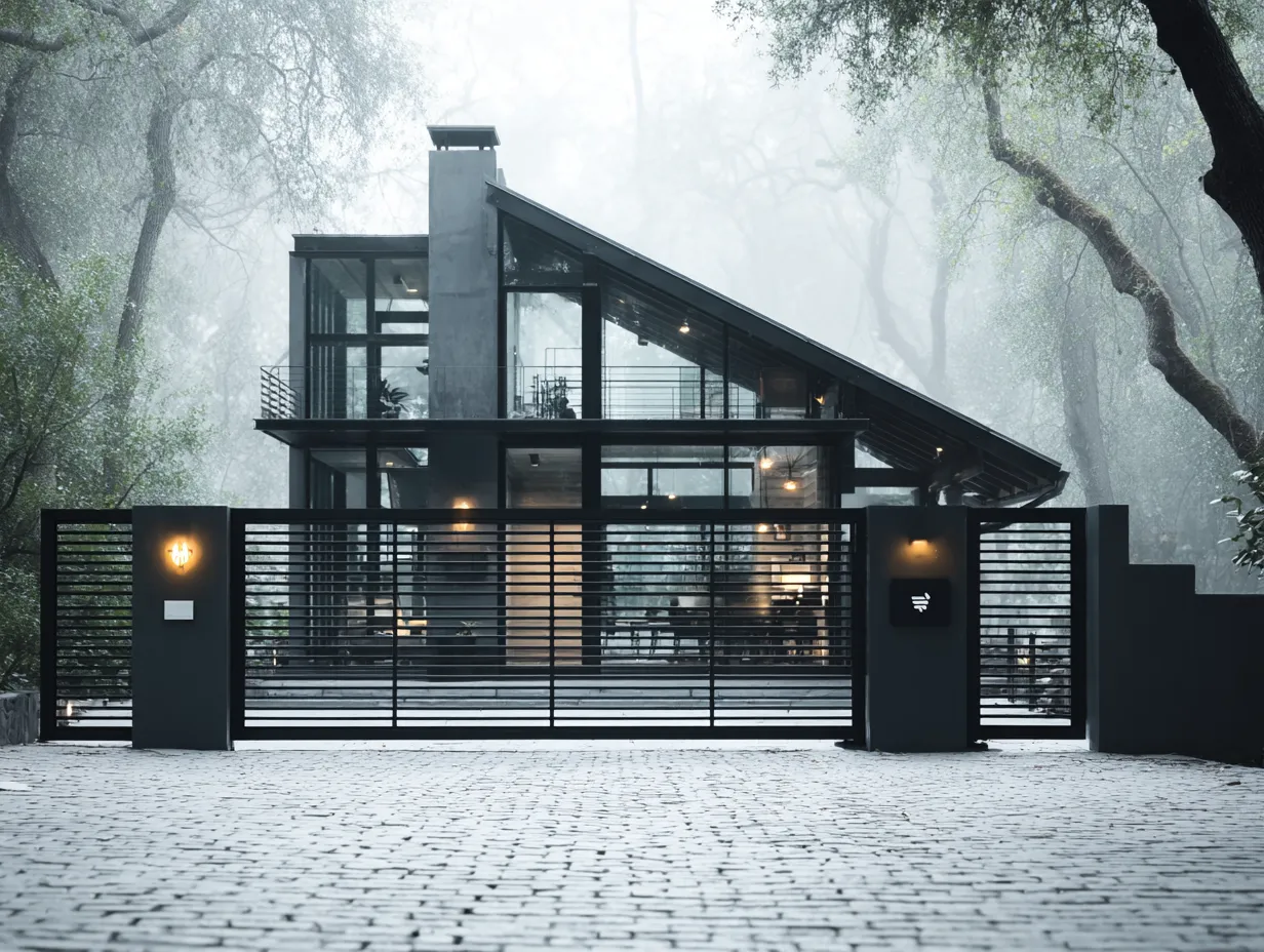 Nowoczesna Brama Horyzontalna "Horyzontalny Cień" – Minimalizm i Prestiż