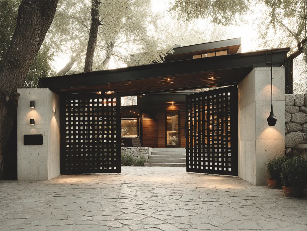 Nowoczesna Brama Industrialna "Kratownica Loft" – Surowość i Funkcjonalność