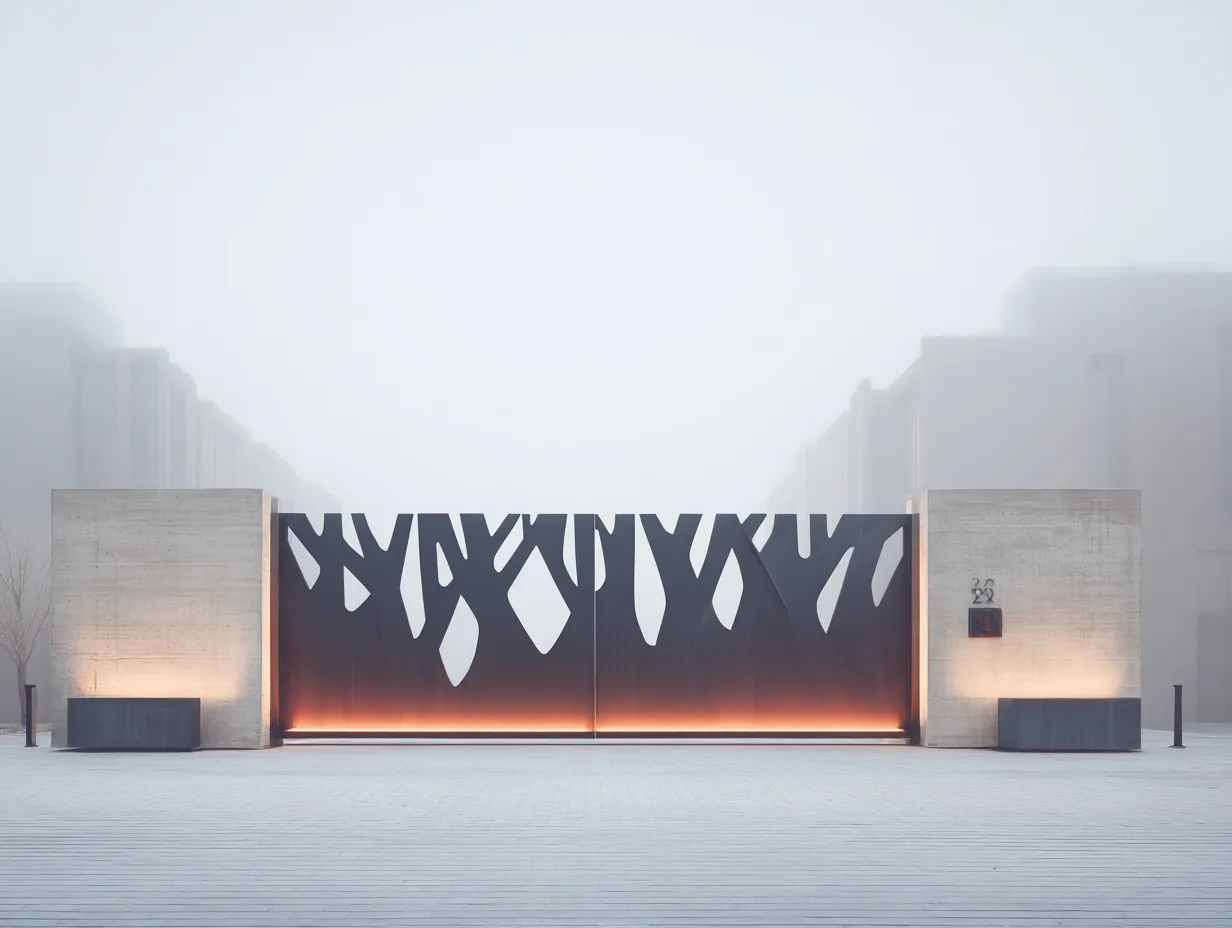 Nowoczesna Brama Laserowa "Leśny Mrok" – Tajemnica i Styl