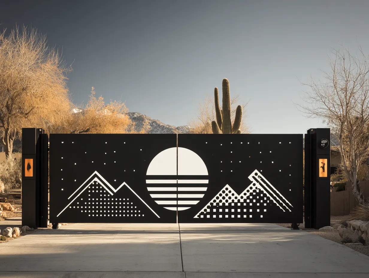 Nowoczesna Brama Laserowa "Solarny Krajobraz" – Geometria Natury