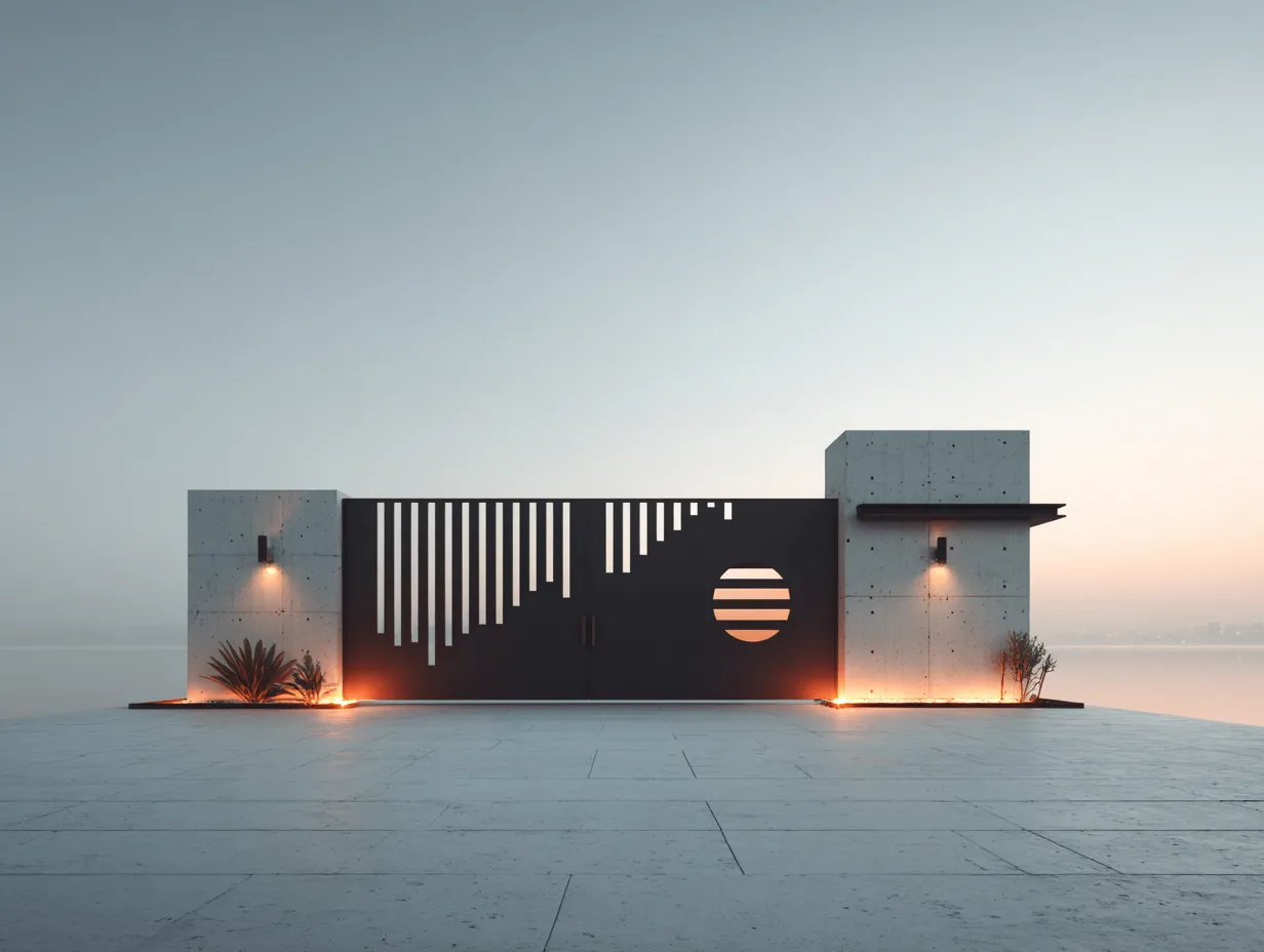 Nowoczesna Brama Laserowa "Zachód nad Horyzontem" – Design i Światło