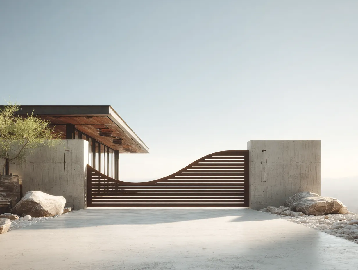 Nowoczesna Brama Liniowa "Fala Pustyni" – Dynamika i Harmonia