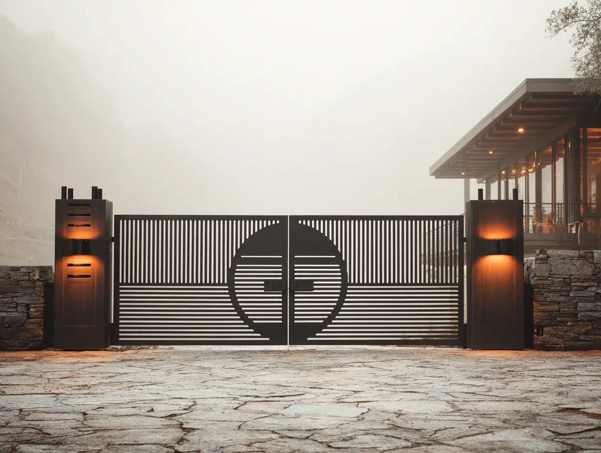 Nowoczesna Brama Liniowa "Horyzont Zen" – Minimalizm i Podświetlenie