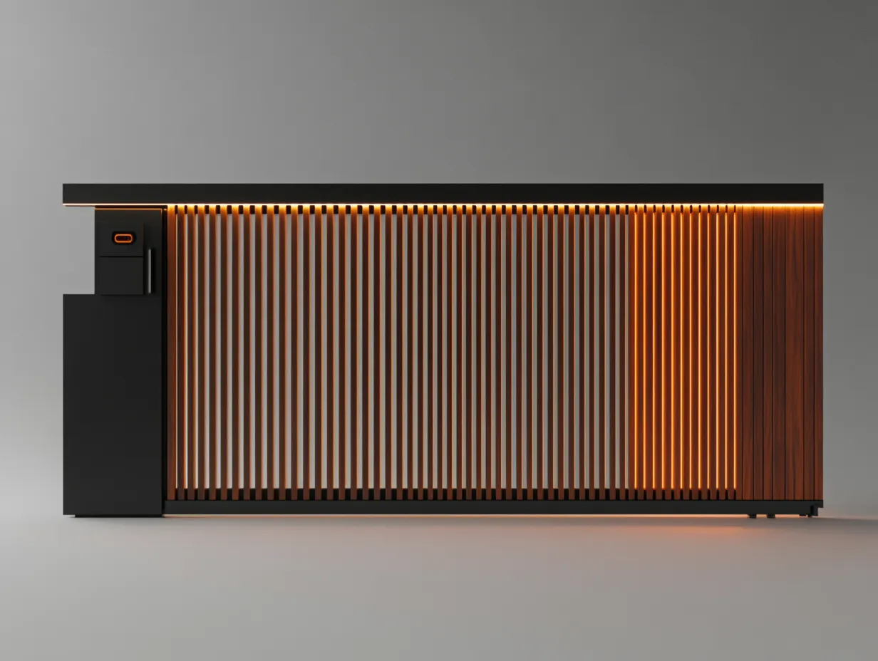 Nowoczesna Brama Pionowa "Neonowy Pion" – High-Tech i Luksus