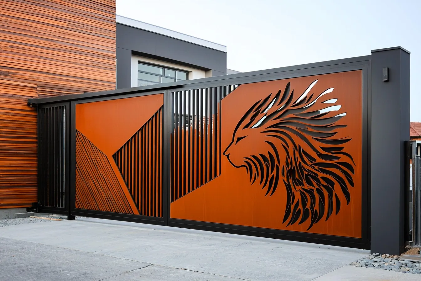 Nowoczesna Brama Przesuwna "Cień Króla" – Dynamika i Prestiż