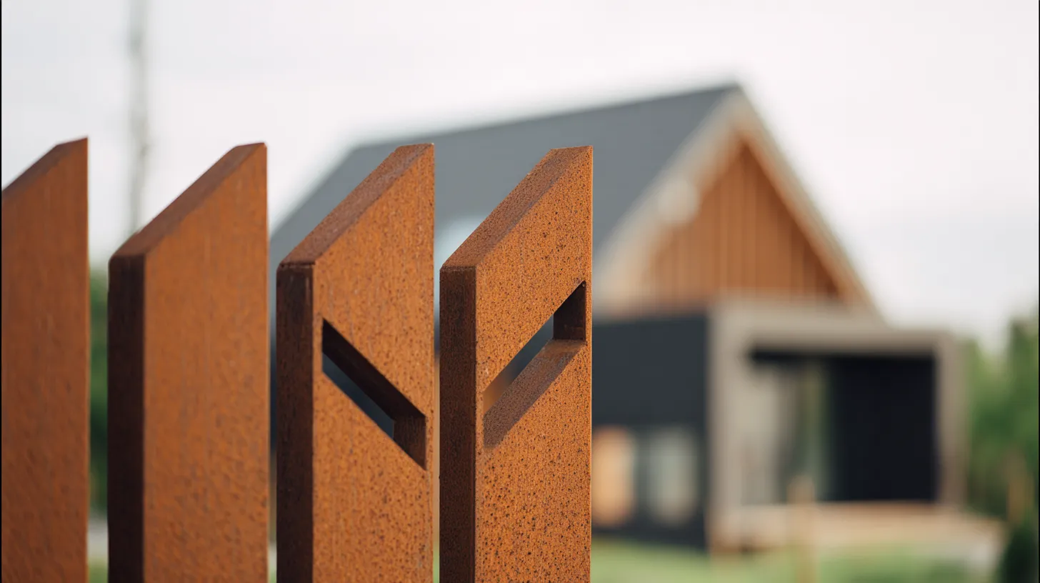 Nowoczesne Przęsło Corten "Geometria Rdzy" – Styl Industrialny